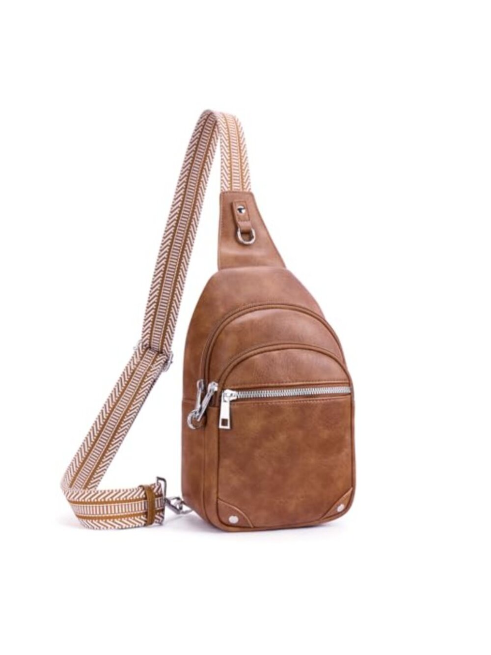 RFID Anti Theft Crossbody Sling Bag Faux Leather Travel Chest Purse